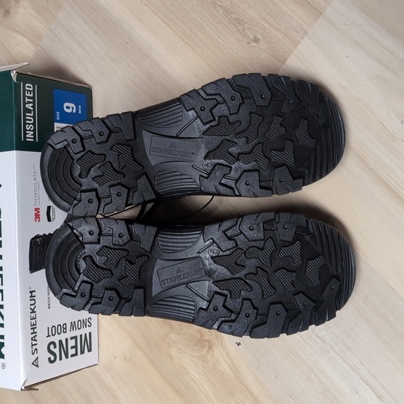 Staheekum Men's Snow Boots Cold Rated -20, Black - Picture 6 of 6